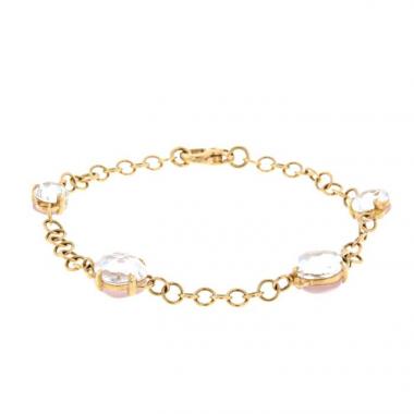 Bracelet Pomellato Capri en or rose et quartz rose