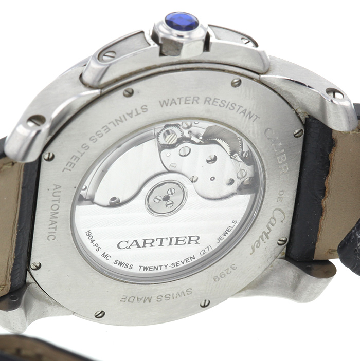Cartier Calibre De Cartier watch in blue steel Circa  2010 - Detail D3