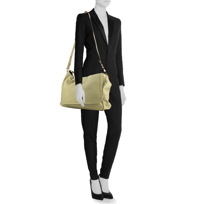 Sac à main Mulberry grand en cuir beige - Detail D2