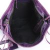 Balenciaga handbag in purple leather - Detail D2 thumbnail
