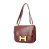 Hermes Hermes Constance handbag in burgundy box leather - 00pp thumbnail