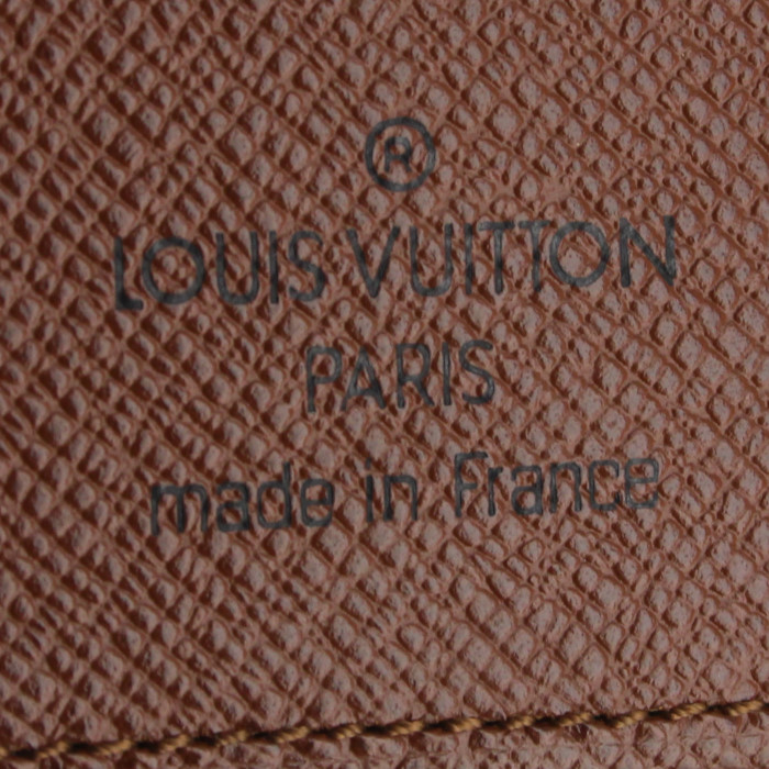 Louis Vuitton wallet in monogram canvas and brown leather - Detail D4
