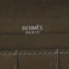 Portefeuille Hermes Béarn en cuir box vert-kaki - Detail D3 thumbnail