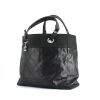 Chanel shopping bag in black coated canvas - 00pp thumbnail