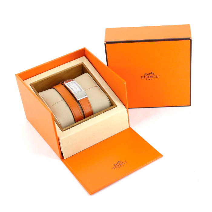 Montre Hermes Kelly 2 en acier Ref :  KT1.210 Vers  2000