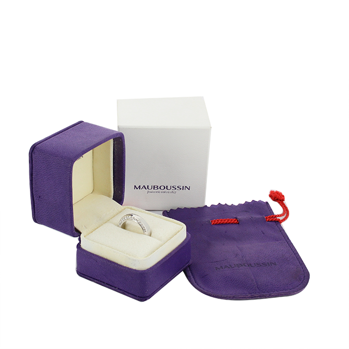 Bague Mauboussin Serpentine en or blanc et diamants - Detail D2