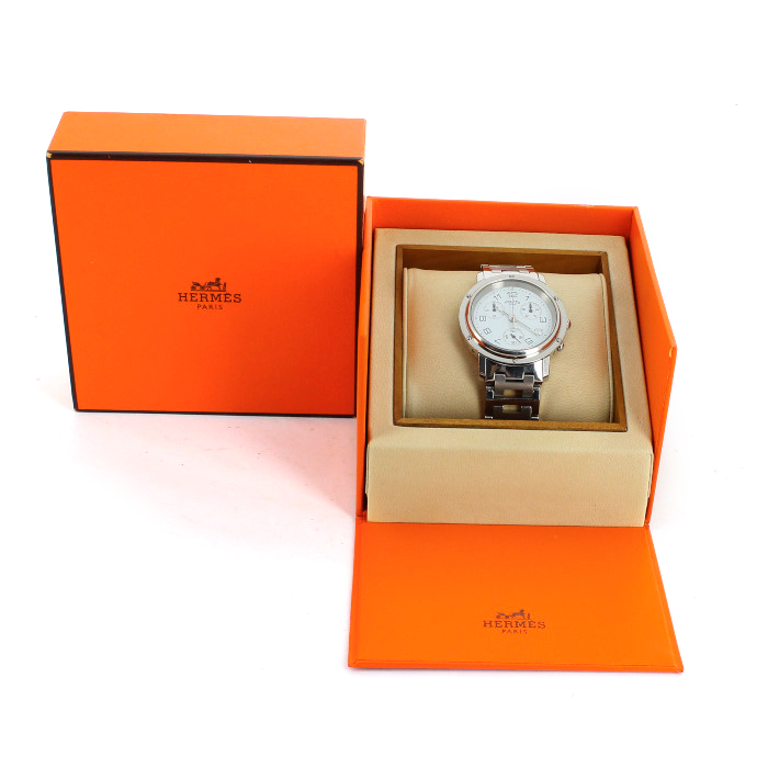 Hermes Clipper - Wristlet Watch watch in stainless steel Ref:  CL7.710 - Detail D2