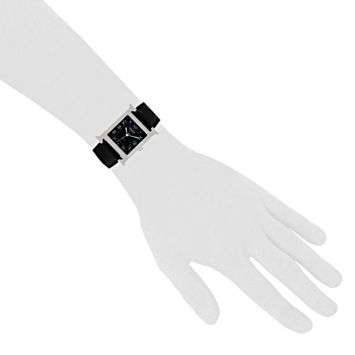 Hermes Heure H watch in stainless steel Ref:  HH2.810  Circa  2010 - Detail D1