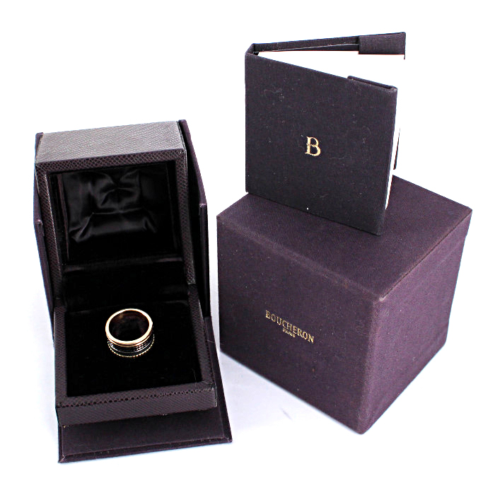 Bague Boucheron Quatre grand modèle en or rose,  or blanc et or jaune - Detail D2