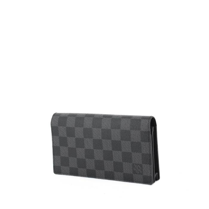 \ [Precio Más Bajo] Billetera A Cuadros Negra Louis Vuitton Para Hombre  (Con Caja)