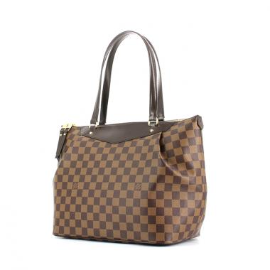 Borsa Westminster in tela e pelle marrone