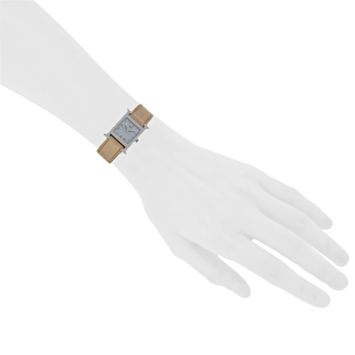 Hermes Heure H watch in stainless steel Ref:  HH1.210 Circa  2000 - Detail D1