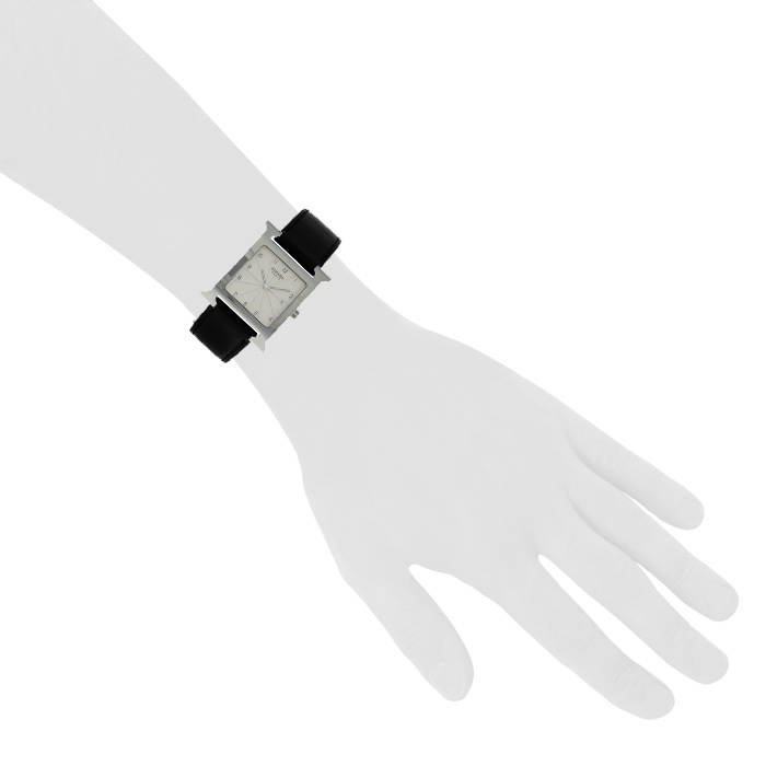 Hermes Heure H watch in stainless steel Ref: HH1.810 Circa 2000 - Detail D1