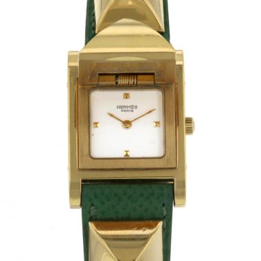 Reloj Hermes Médor de oro chapado Circa  2000