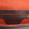 Sac à dos Louis Vuitton en toile damier enduite ébène et cuir marron - Detail D4 thumbnail