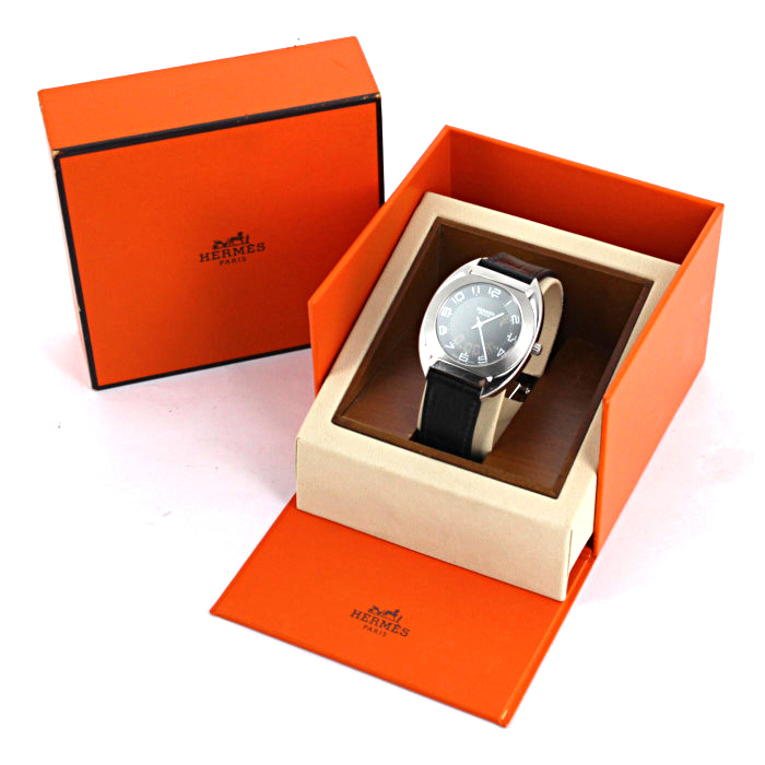 Montre Hermes en acier Ref :  ES1.710 Vers  2000 - Detail D2