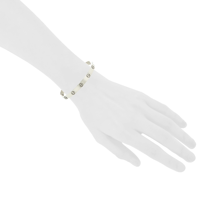 Bracciale Cartier Love in oro bianco - Detail D1