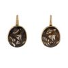 Pomellato Arabesques earrings in pink gold and smoked quartz - 00pp thumbnail