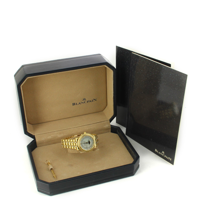 Montre Blancpain Leman Moon Phase en or jaune Vers  2000 - Detail D2