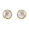 Chanel Cometes earrings in yellow gold,  pearls and diamonds - 00pp thumbnail