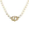 Collier époque années 80 Chanel Cometes en or jaune,  diamants et perles de culture blanches - 00pp thumbnail