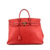 Hermes Birkin 40 cm handbag in red leather - 360 thumbnail
