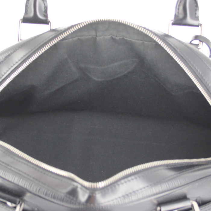 Louis Vuitton Bowling handbag in black epi leather - Detail D2
