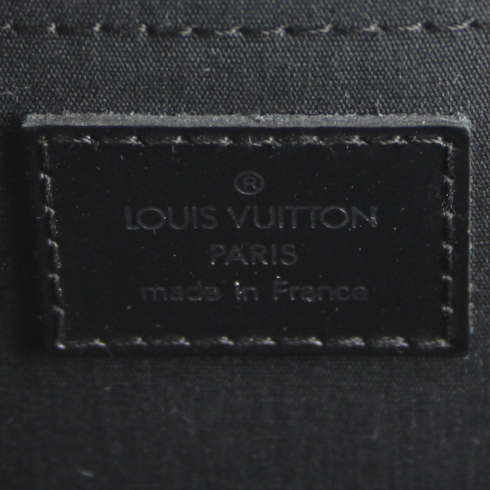 Louis Vuitton Bowling handbag in black epi leather - Detail D3