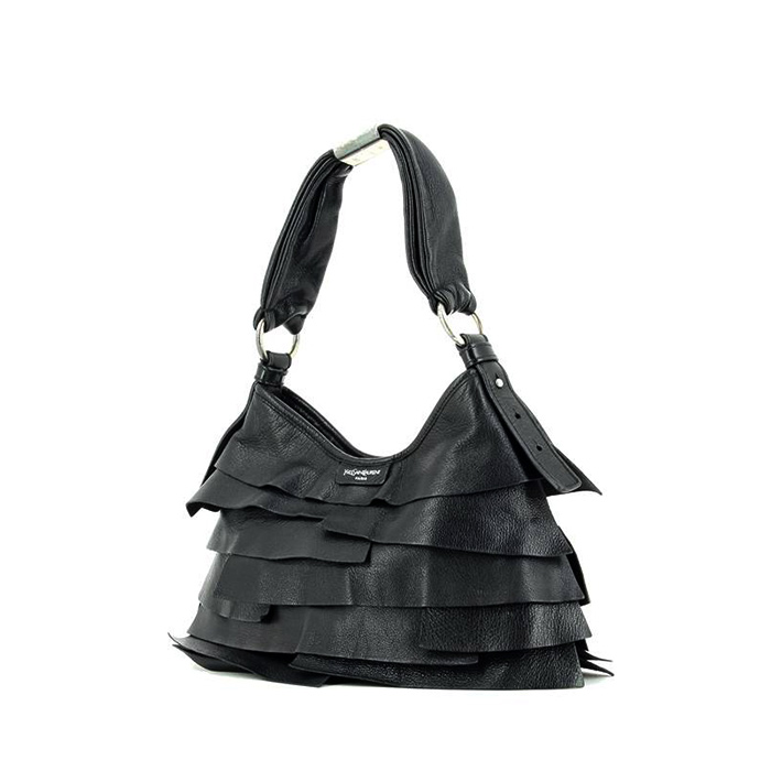 Yves Saint Laurent YSL Brown Leather Saint Tropez Shoulder Bag