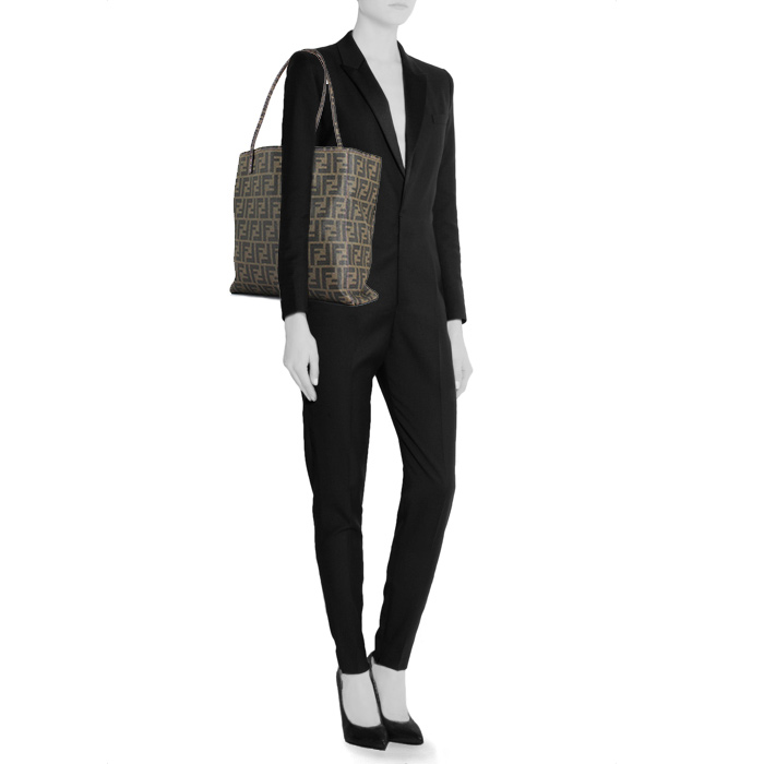 Bolso Cabás Fendi en lona Monogram marrón - Detail D1
