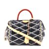 Louis Vuitton Éditions Malletage handbag in black and white bicolor quilted leather and natural leather - 360 thumbnail