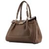 Gucci handbag in brown grained leather - 00pp thumbnail