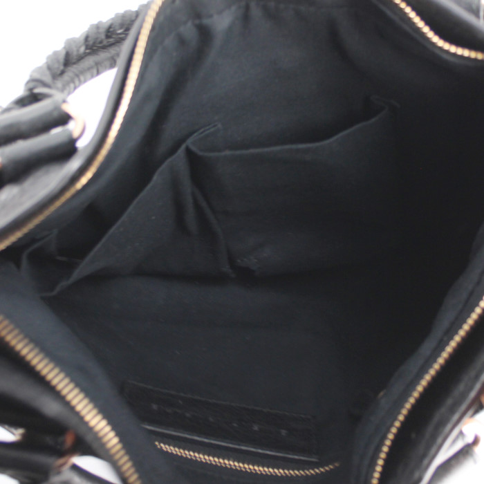 Borsa First in pelle invecchiata nera - Detail D3