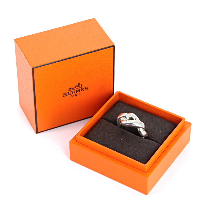 Sortija Hermes Torsade en plata - Detail D2