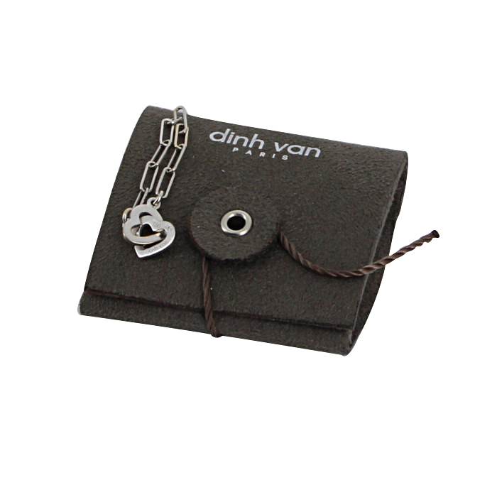 Bague souple Dinh Van Double Coeur en or blanc - Detail D2