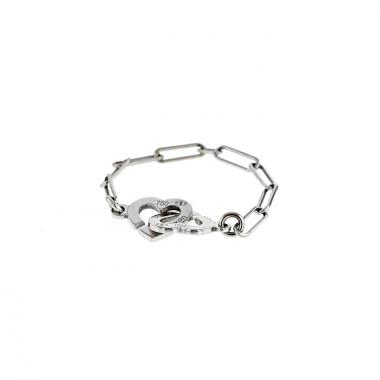 Dinh Van Double Coeur flexible ring in white gold