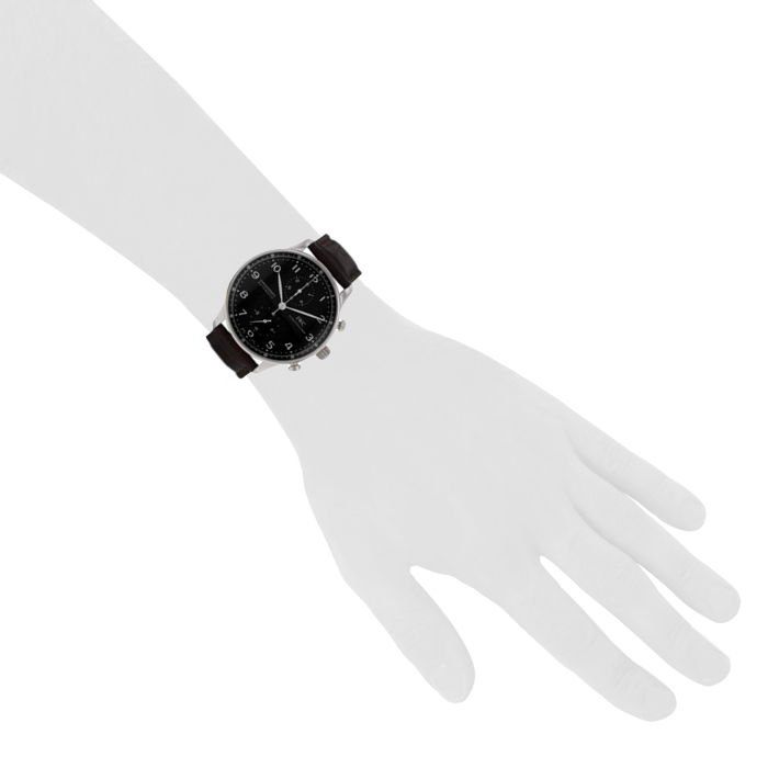 Montre IWC Portuguese-Chronograph en acier Ref :  3714 Vers  2000 - Detail D1