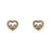 Orecchini a bottone Chopard Happy Diamonds modello medio in oro giallo e diamanti - 00pp thumbnail