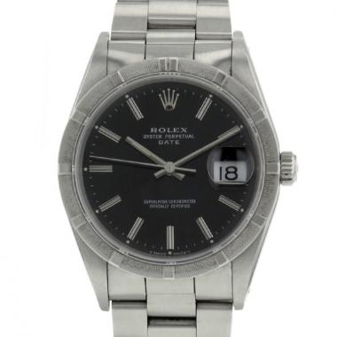 Montre Rolex Oyster Perpetual Date en acier Ref :  15210 Vers  1991