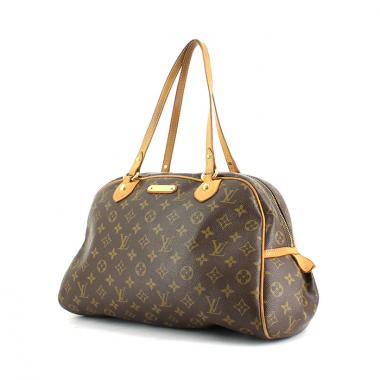 Sac à main Louis Vuitton en cuir naturel et toile monogram