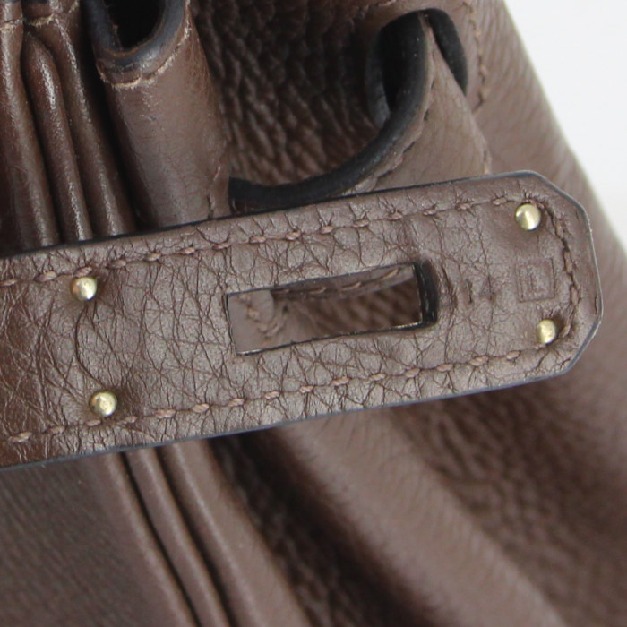 Hermes Birkin 30 cm handbag in brown togo leather - Detail D4