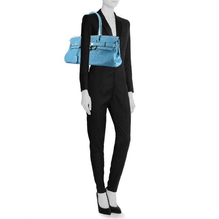 Sac à main Hermes Birkin Shoulder en cuir togo - Detail D1