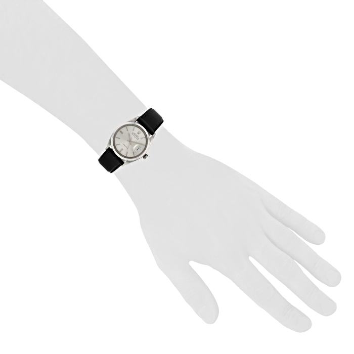Montre Rolex Oyster Perpetual Air King Date en acier Ref :  5700 Vers  1973 - Detail D1