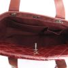 Chanel Portobello handbag in burgundy quilted leather and brown leather - Detail D3 thumbnail