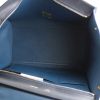Celine Trapeze medium model bag in black and dark blue leather and electric blue leather - Detail D3 thumbnail
