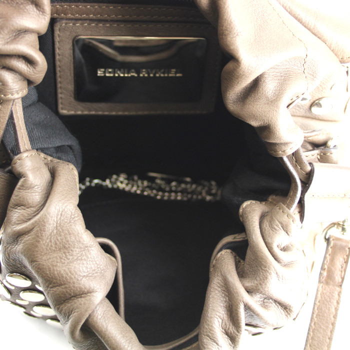 Borsa in pelle color talpa - Detail D2