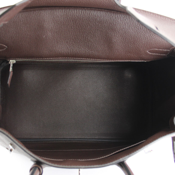 Hermes Birkin 35 cm handbag in brown togo leather - Detail D2