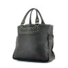 Shopping bag Boogie in pelle nera decorazioni con borchie - 00pp thumbnail