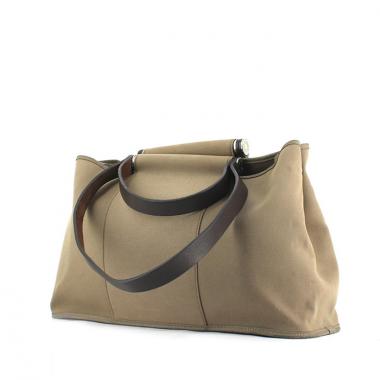 Hermes Bleu Tempete/Natural Canvas Cabag PM Tote Bag Hermes