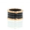 Large model ring in pink gold and ceramic - 360 thumbnail